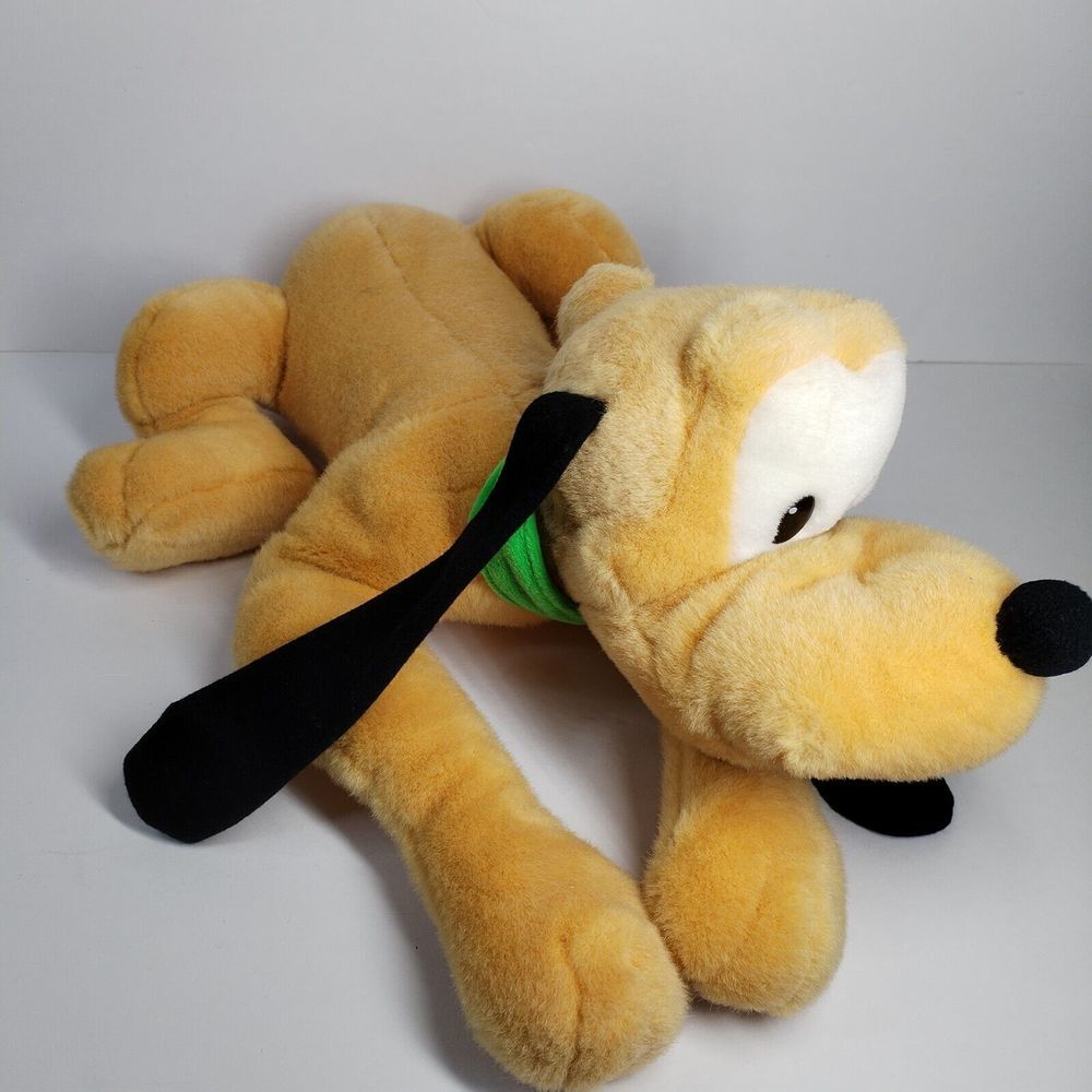 Vintage Pluto Plush Disneyland‎ Walt Disney Company Stuffed Animal Dog 16" Flat